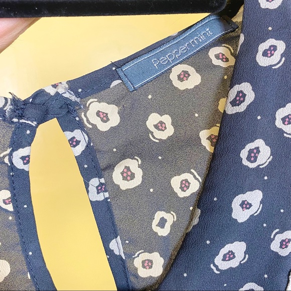 Peppermint Floral Print Boho Mini dress - Size S - Picture 5 of 8